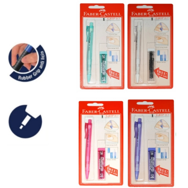 

Faber-Castell Pensil Mekanik Transparent Blister 0.7mm Bonus Refill