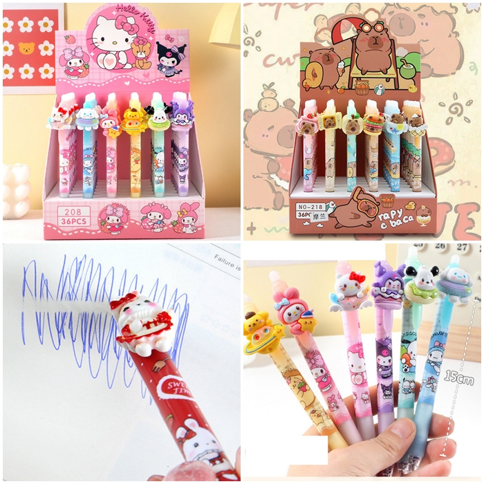 

[ORGM] PENA BISA DIHAPUS | Alat Tulis Kantor Perlengkapan Sekolah Pena Motif Capybara Motif Kuromi Melody