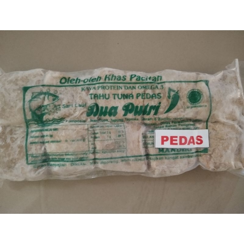 

Kerupuk Ikan Dua Putri ikan Tuna dan Cumi Tahu Bakso Tuna Pedas dan Ori
