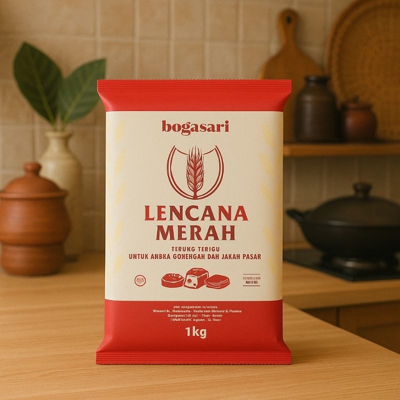 

bahan dasar adonan kue dan mie berprotein tinggi ,tepung terigu lencana merah