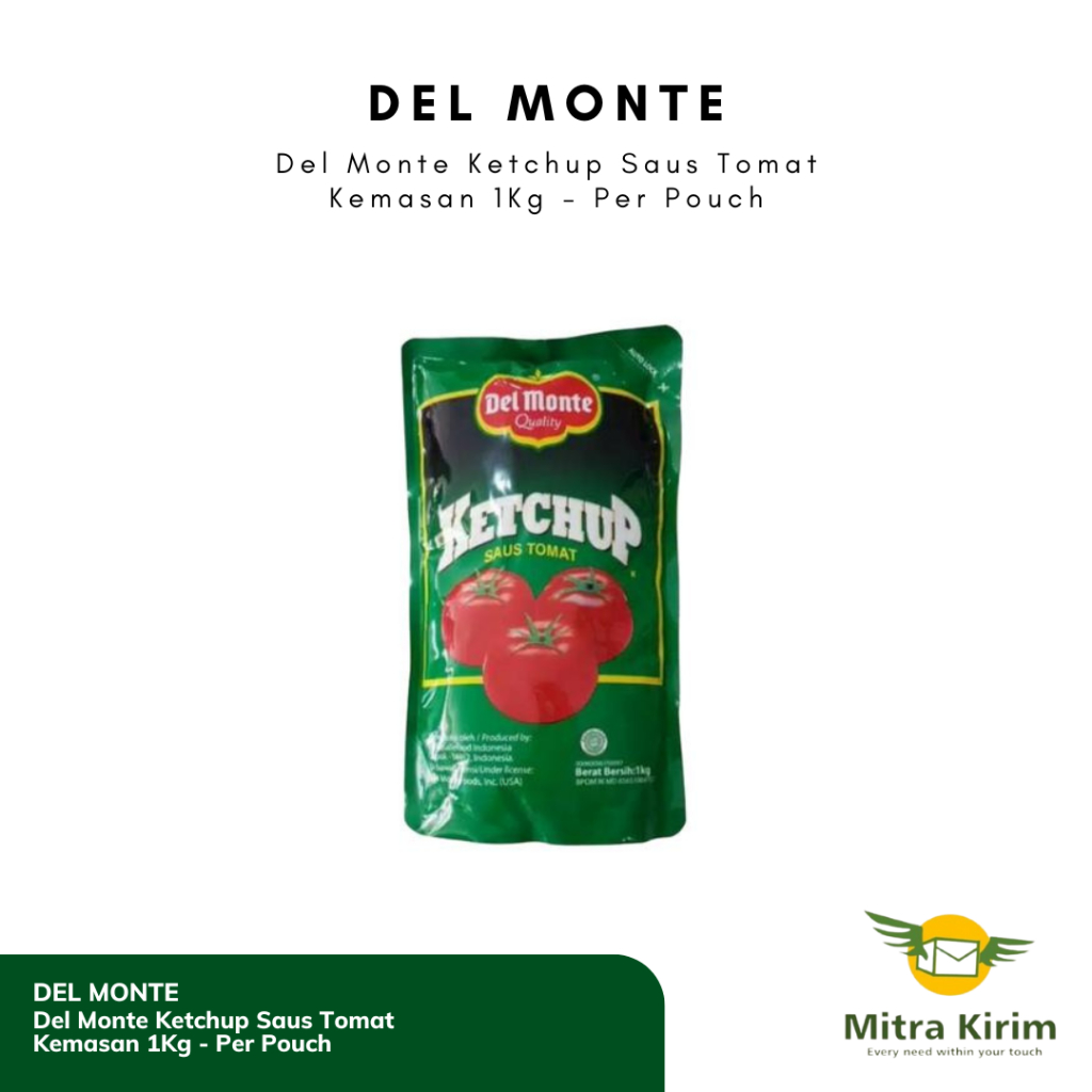 

Del Monte Ketchup Saus Tomat Kemasan 1Kg - Per Pouch
