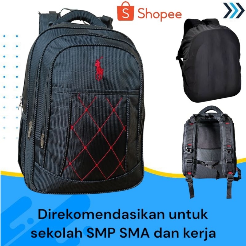Tas Rangsel Polo AJ Tas Punggung Pria Backpack Ransel Laptop Backpack Ukuran Besar Expandable Editio