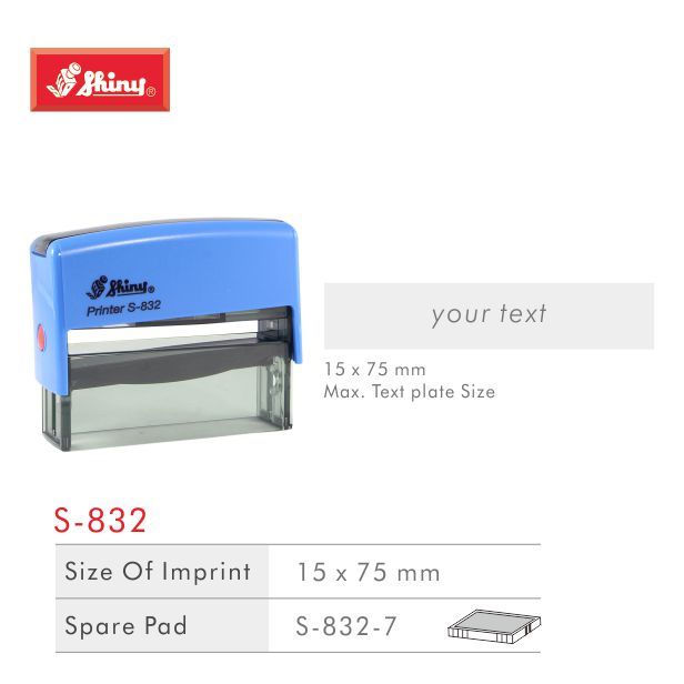 

Stempel Shiny S-832 Custom Huruf / Otomatis Self Ink