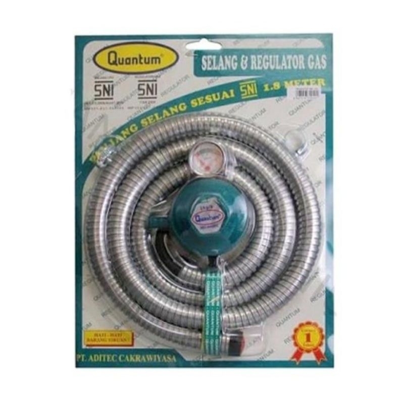 Paket Selang & Regulator Gas Merk Quantum QRL 032