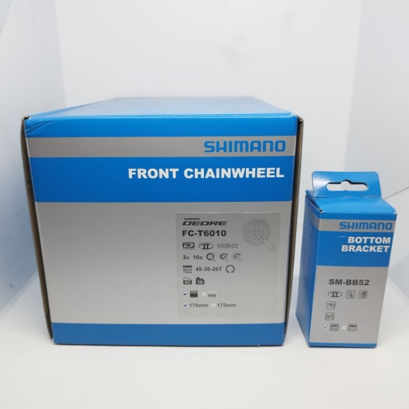 Crank Deore T6010 Triple 48T Touring Shimano - Plus Bottom Bracket SM-BB52