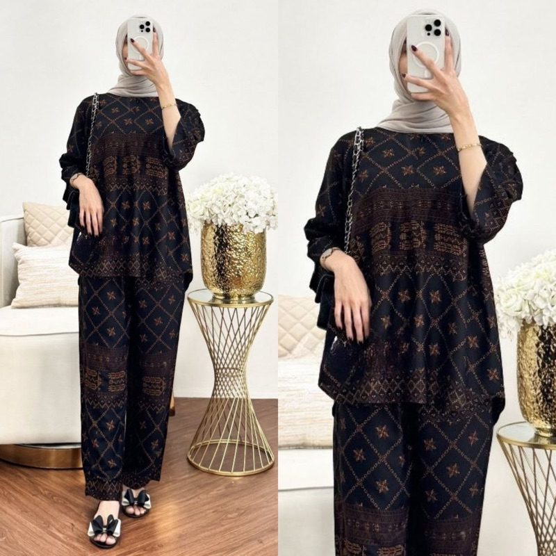 SETELAN Setelan Rayon Wanita Adem Busui Jumbo Onset Rayon Kekinian One Cup Set Wanita Kekinian