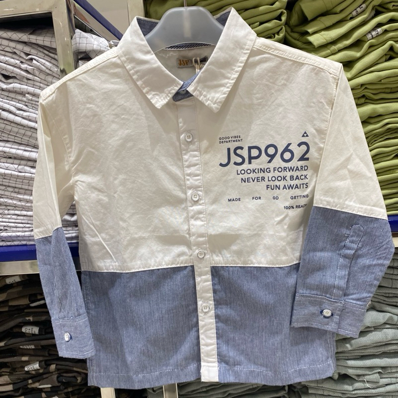 KEMEJA LENGAN PANJANG ANAK LAKI-LAKI ORIGINAL BRAND JSP KIDS (5-14th) J232