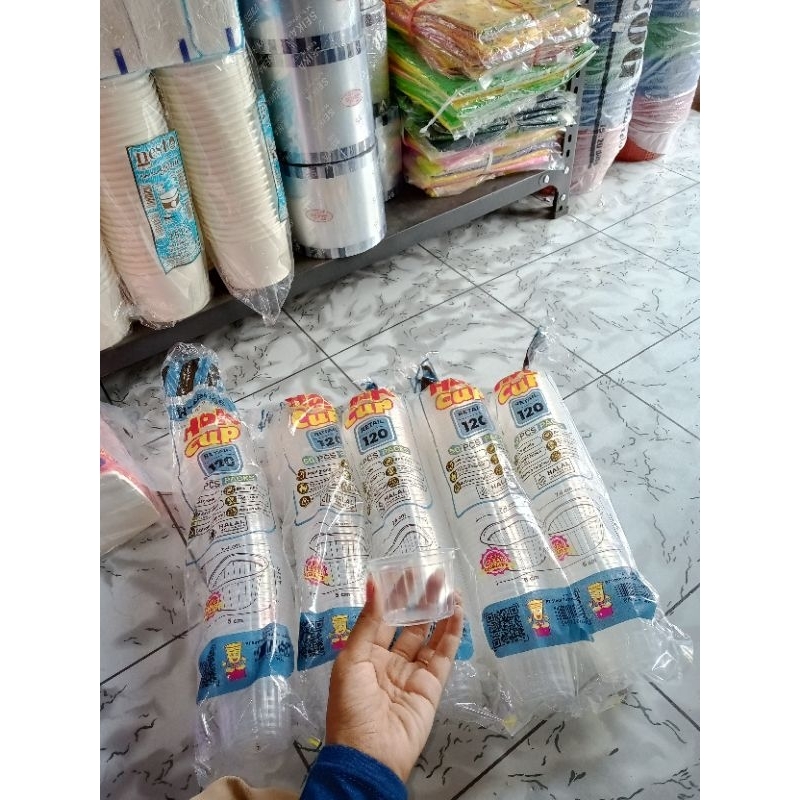 CUP JELLY PUDING merk HOK 120ml / gelas agar/ tanpa tutup/ 1 slop 50pcs