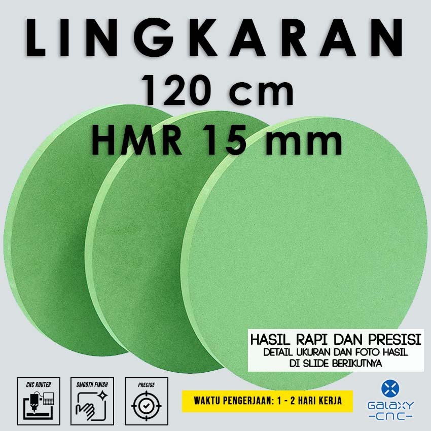 

Lingkaran 120 cm - HMR 15 mm - MDF board / papan MDF kayu