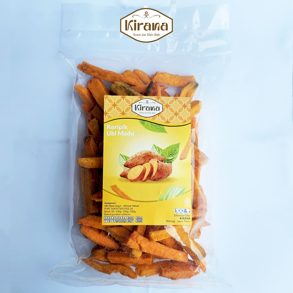 

Kirana Snack Grosir - Keripik Sayur Keripik Ubi Madu 250 gr - Keripik Sayur/Keripik Ubi Ungu/Keripik Ubi Madu