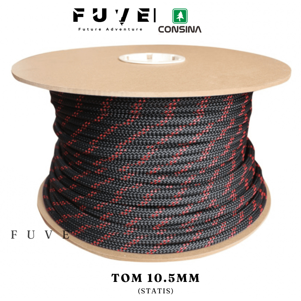 Tali Karmantel TOM 10,5mm 50m Rope Statis Rescue Vertical Rope Flying Fox Safety Outdoor
