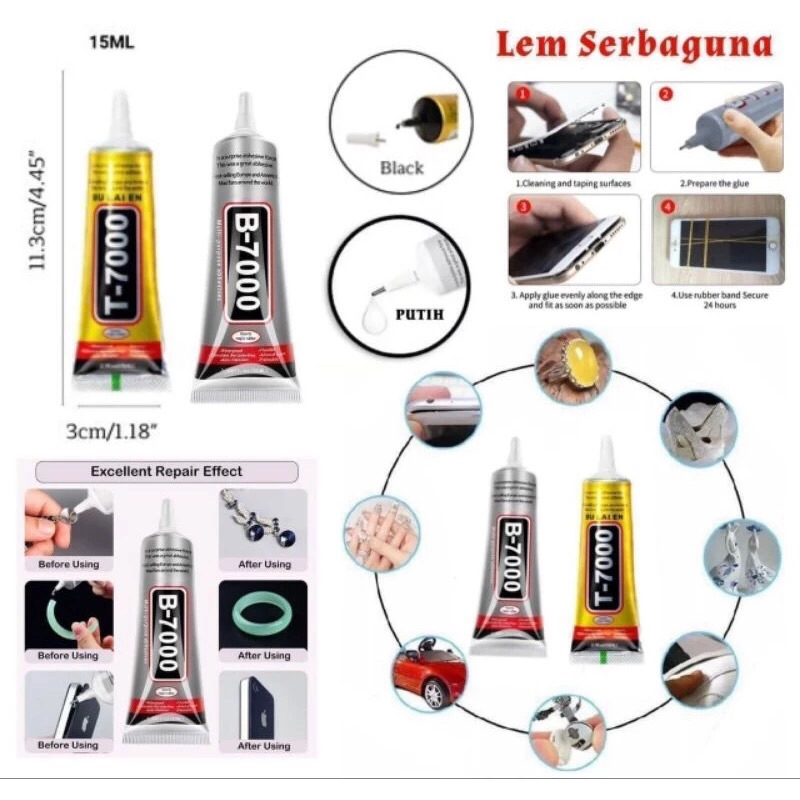

Lem khusus layar LCD HP B7000 - T7000 15ml Hitam dan Bening