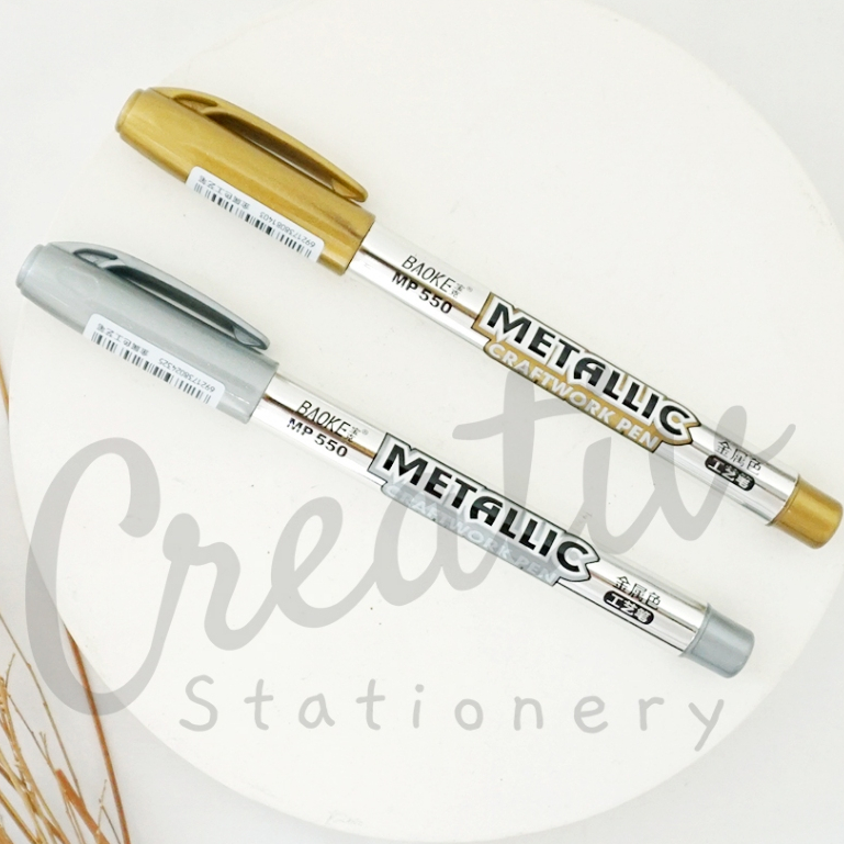 

BAOKE Metallic Semi Permanent Marker Pen Spidol Metalik