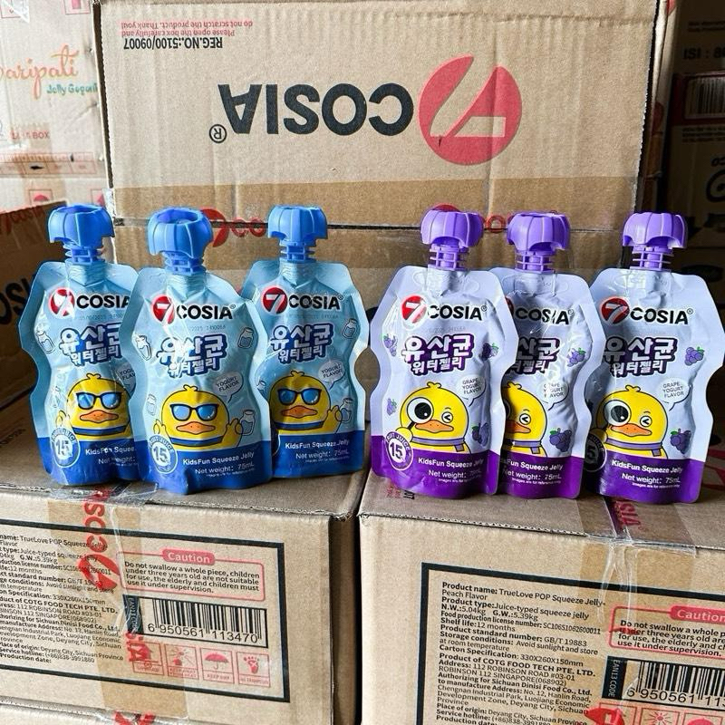 

7COSIA KIDS FUN ISI 60 (1 KARTON) ANGGUR & YOGURT Cemilan Jelly Segar