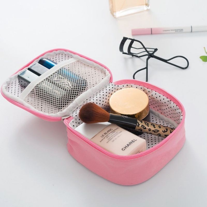 MEDAN COD - Tas Make Up Mini Travel Murah / Tas Make Up Travel Mini Size Pouch Make Up Mini Kosmetik