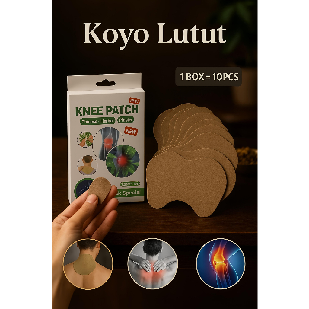 Patch Pain Relief Knee Koyo Herbal Untuk Lutut Isi 10 Pads — 10