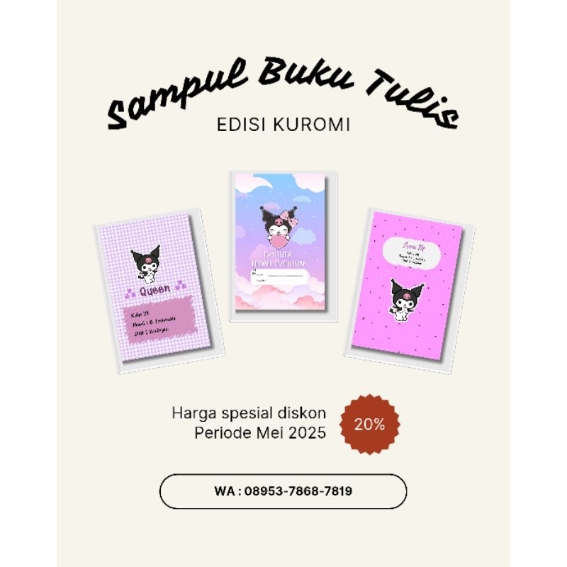 

Sampul Buku Tulis Custom Seri Kuromi