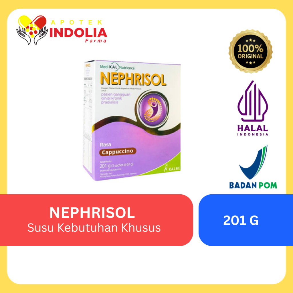 

Nephrisol Cappucino 201g Cappucino 201g Susu Khusus Pasien Ginjal Paradialisis