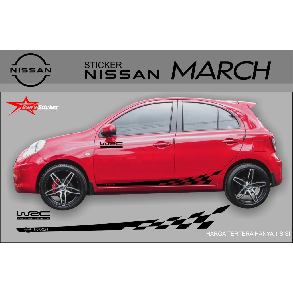 Sticker Nissan March Aksesoris Mobil Nissan March
