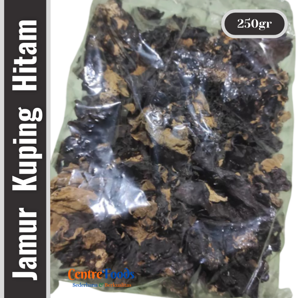 

Jamur Kuping Hitam Kering - Jamur Kering Hitam | 250gr [ Harga Per BKS ]