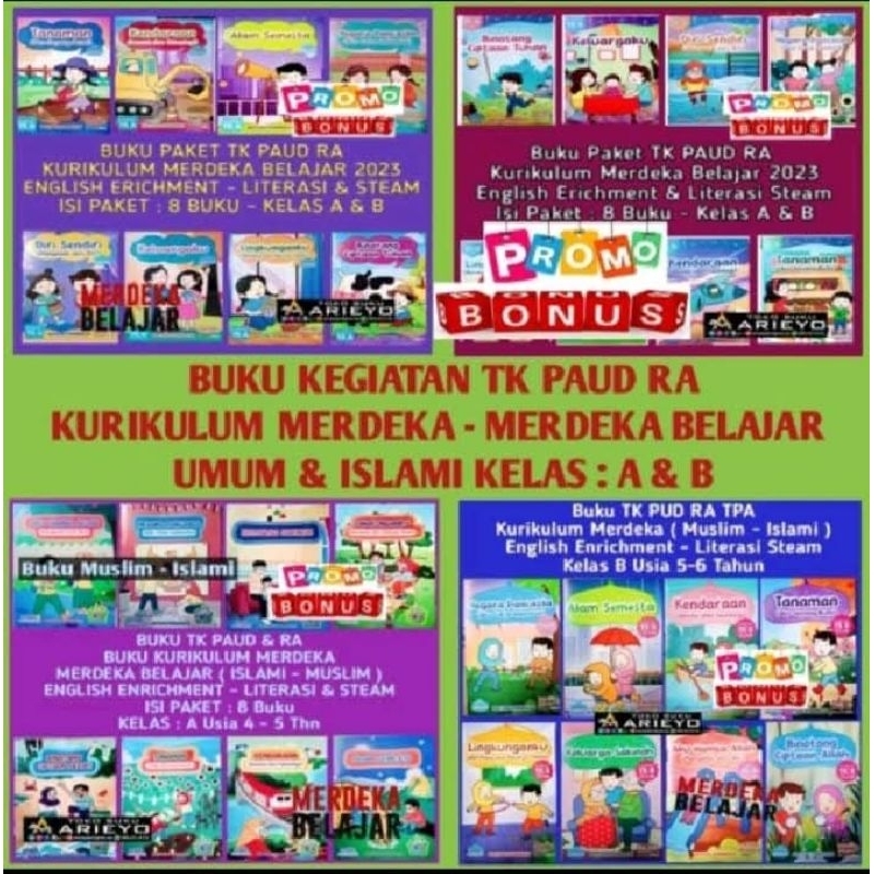 BONUS+BUKU KURIKULUM MERDEKA TK PAUD|BUKU TK PAUD TERBARU KURIKULUM MERDEKA