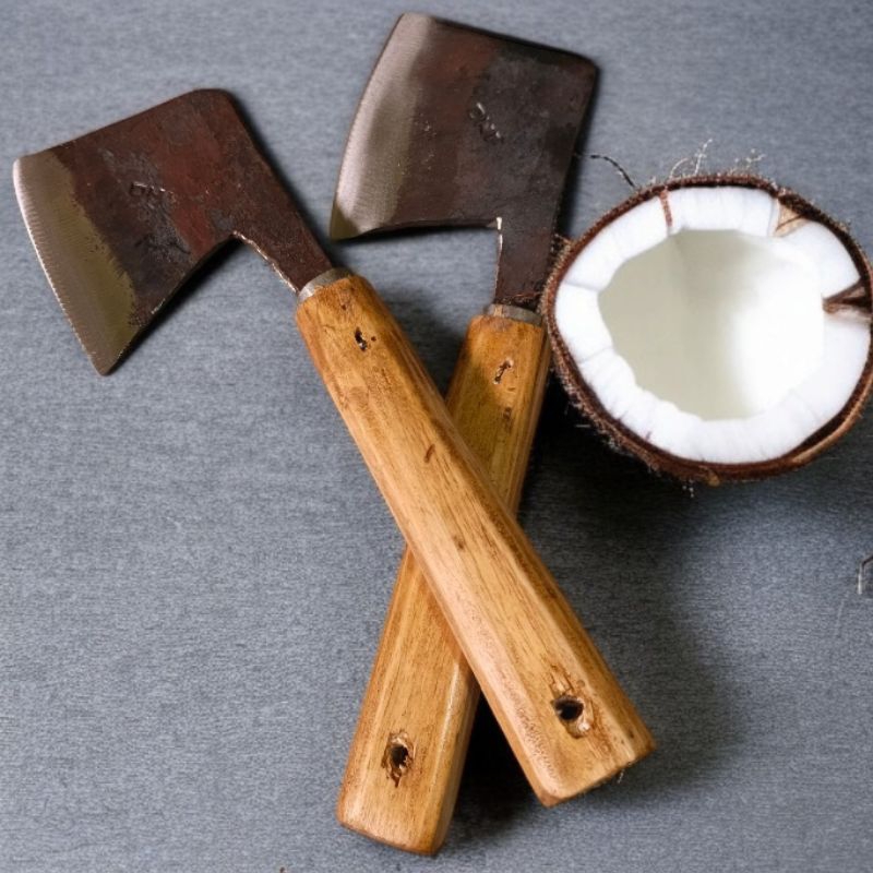 kapak kupas kelapa/ pisau pengupas batok kelapa