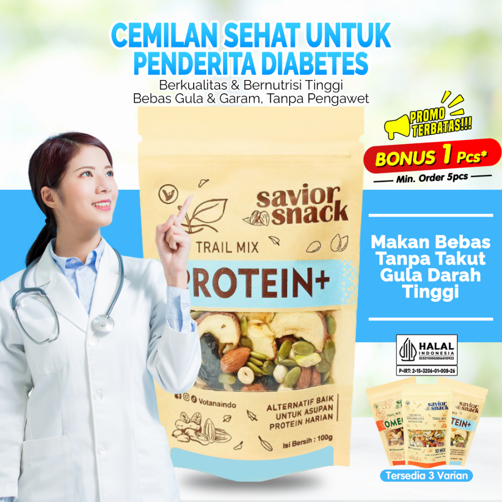 

CEMILAN SEHAT UNTUK PENDERITA DIABETES MAKANAN BEBAS GULA & GARAM - TRAIL MIX NUT AND FRUIT DRIED