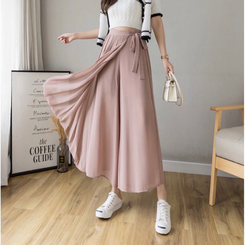 KODE H47O Tied Rok CelanaKulot Rok Coquette Layer Depan Tali Samping PitaTied Amora Rok Celana