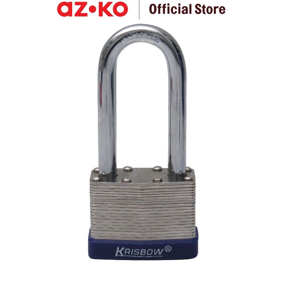KODE C38S AZKO Krisbow Gembok Besi Laminasi Shackle Panjang 5 Cm