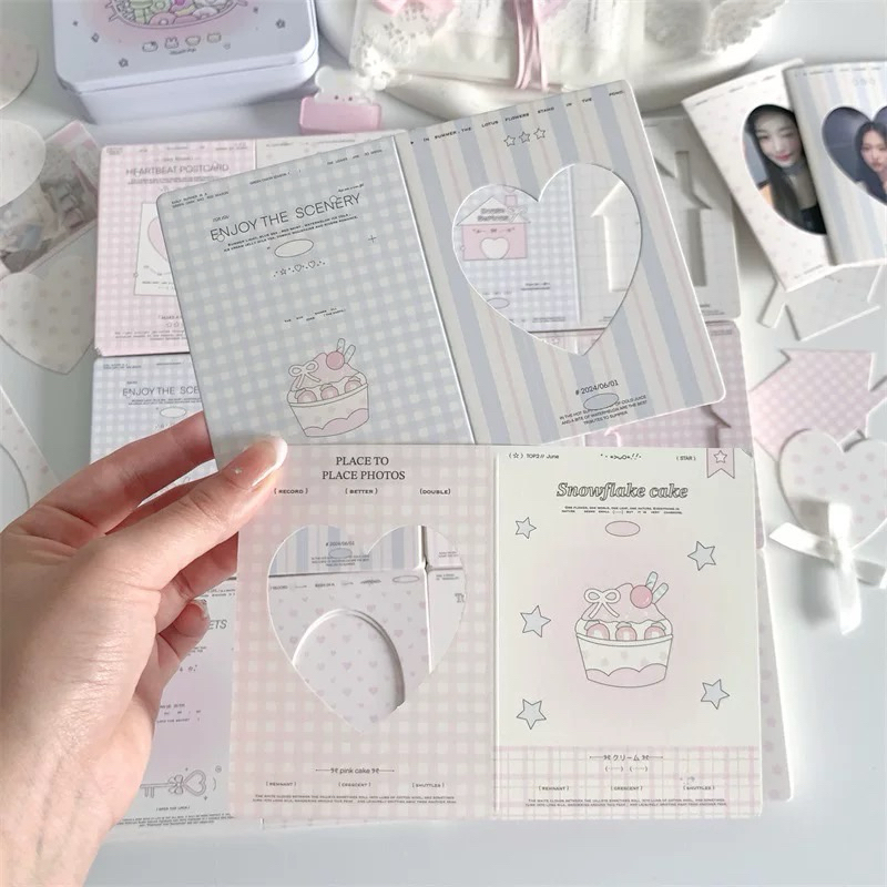 

chaeya things - alas packing photocard mini pink blue pastel love homey sweet aesthetic folding greeting mail card ala sellkor sellchin