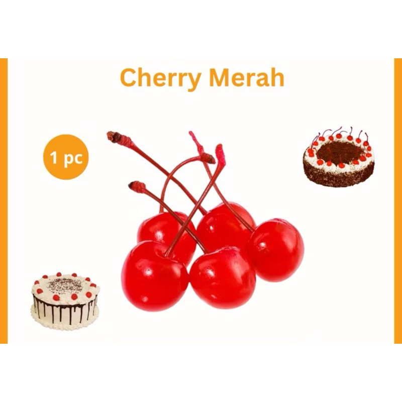 

(Khusus Instant) Cherry Merah Tangkai Untuk Topping Kue Ulang Tahun