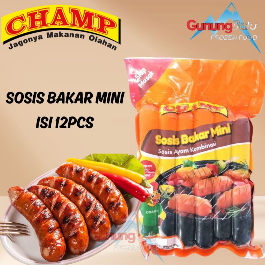 

CHAMP SOSIS BAKAR MINI ISI 12PCS 500 GRAM FREE CHAMP SOSIS ISI 3/ BELI 2 FREE MARGARIN PROMO NATAL DAN TAHUN BARU