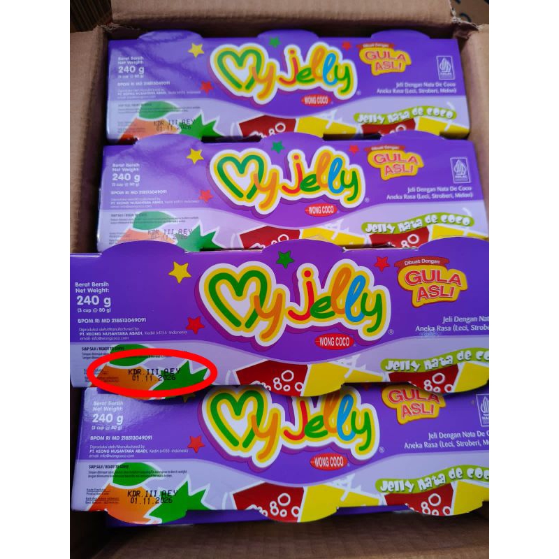 

WONG COCO MY JELLY 80GR PER PACK ISI 3PCS