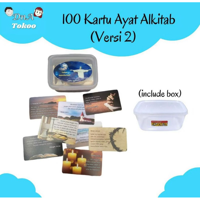 KARTU UCAPAN AYAT ALKITAB SETIAP HARI KAPSUL PIL TABLET SAAT TEDUH GIFT CARD DOA GREETING BOX 100 ha