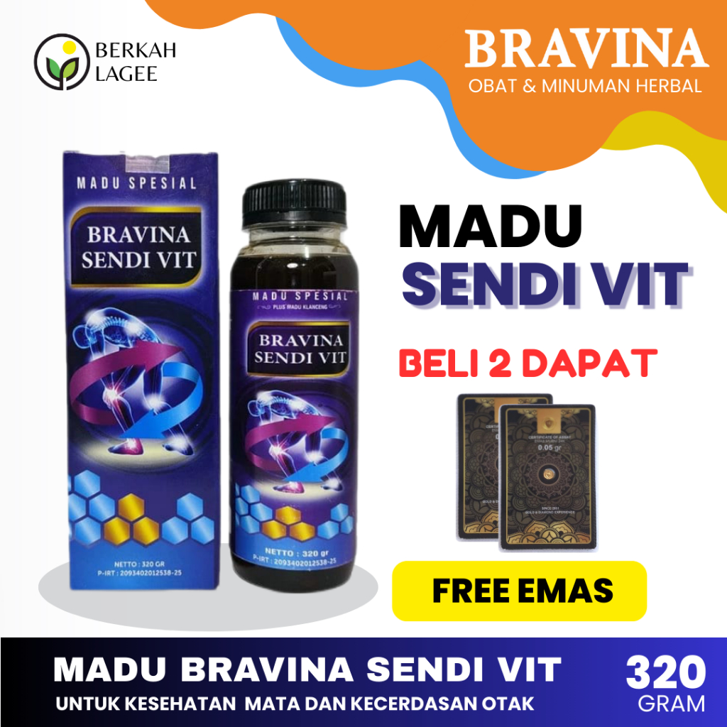 MADU BRAVINA SENDI VIT | SPESIAL PLUS MADU KLANCENG UNTIKAH SENDI / MADU PRO SENDI