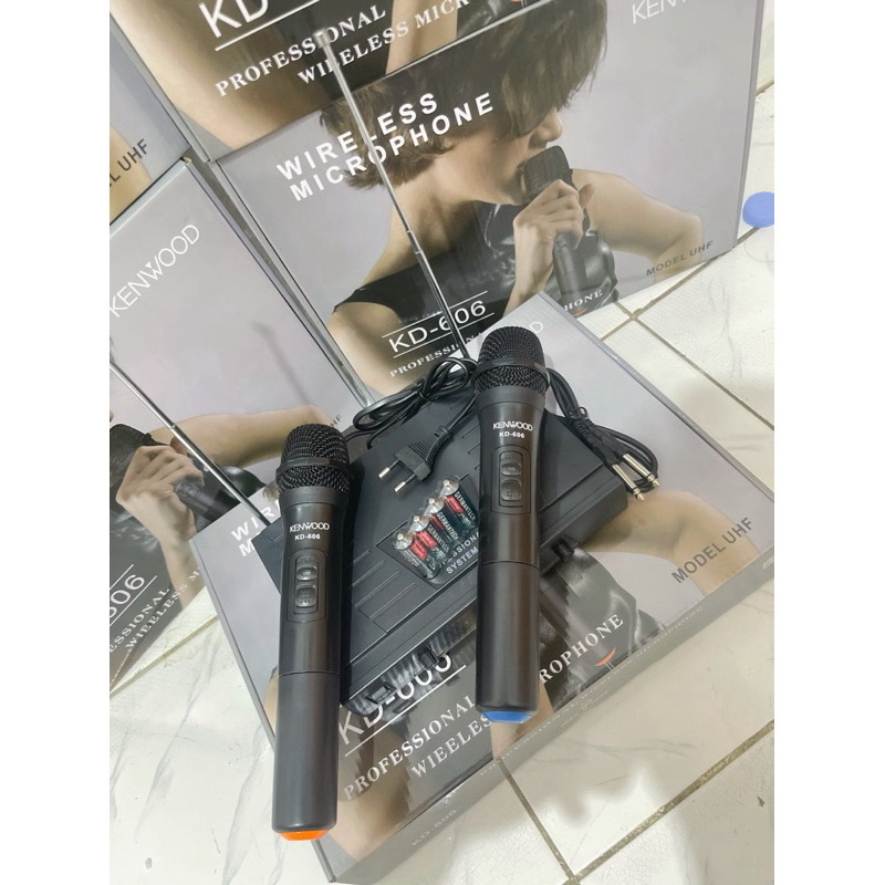 Mic wireless KENWOOD KD 606 microphone duble wireless