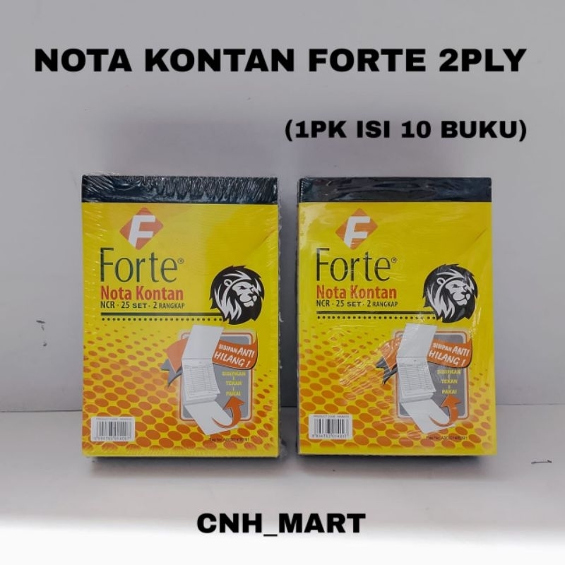 

(10)PCS Nota Kontan 2 Play Kecil Forte - Kuning - Nota Kecil Forte 2 Play