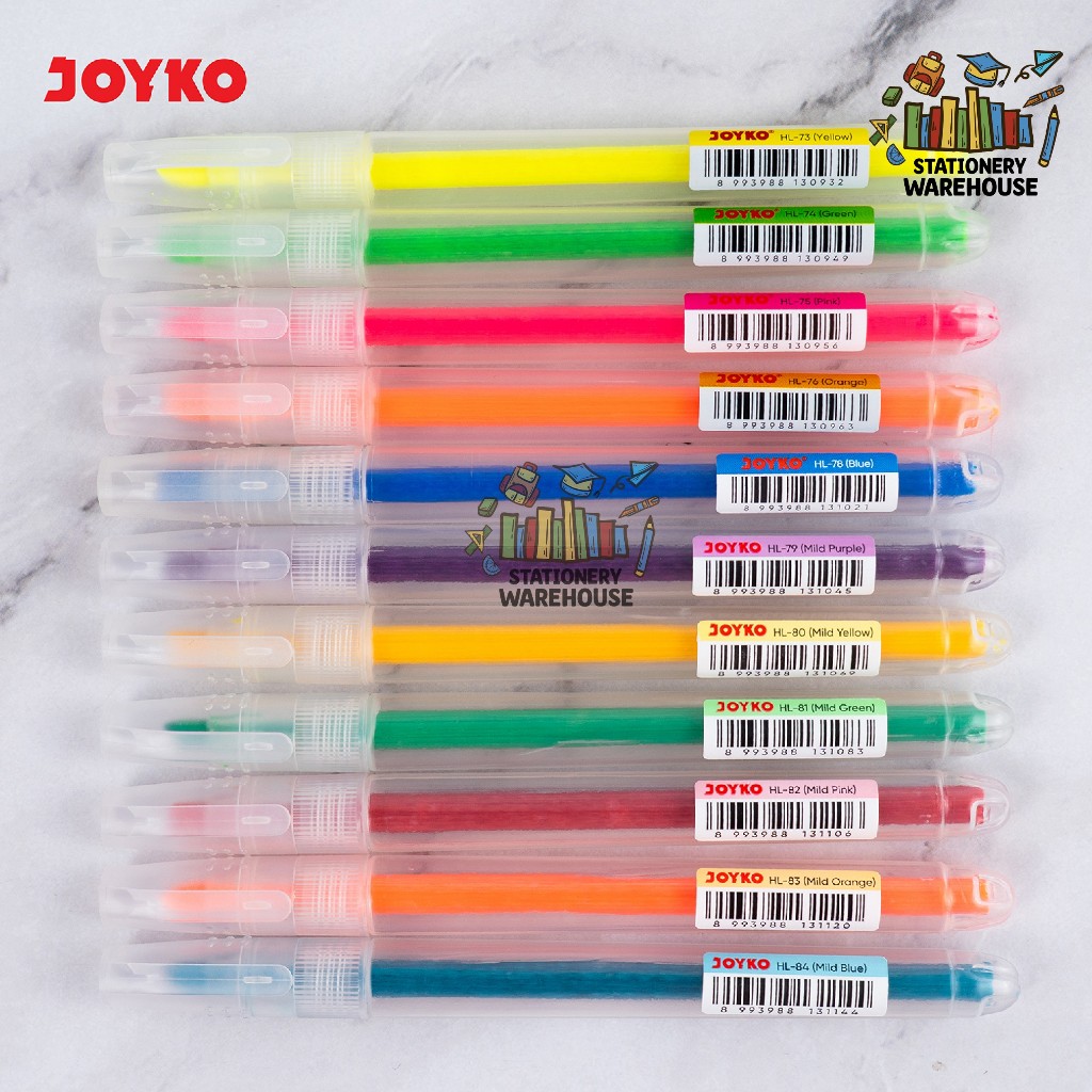 

Highlighter Penanda Berwarna Joyko HL-73 ~ HL-84 Mild Color