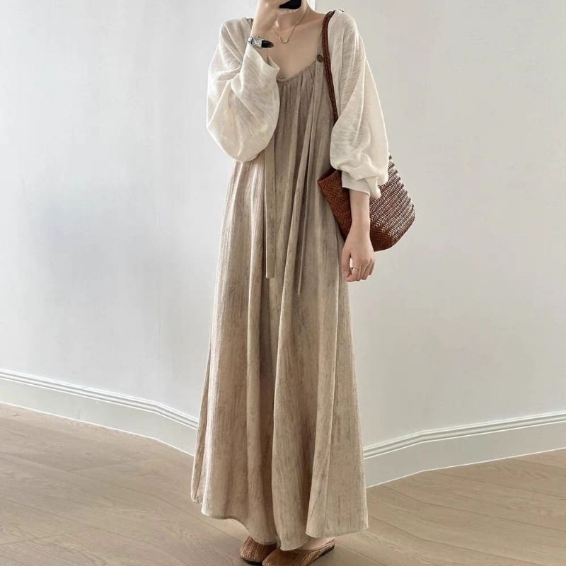 Jumpsuit+Outer Set Wanita /Casual Jumpsuit Set /Import J0085