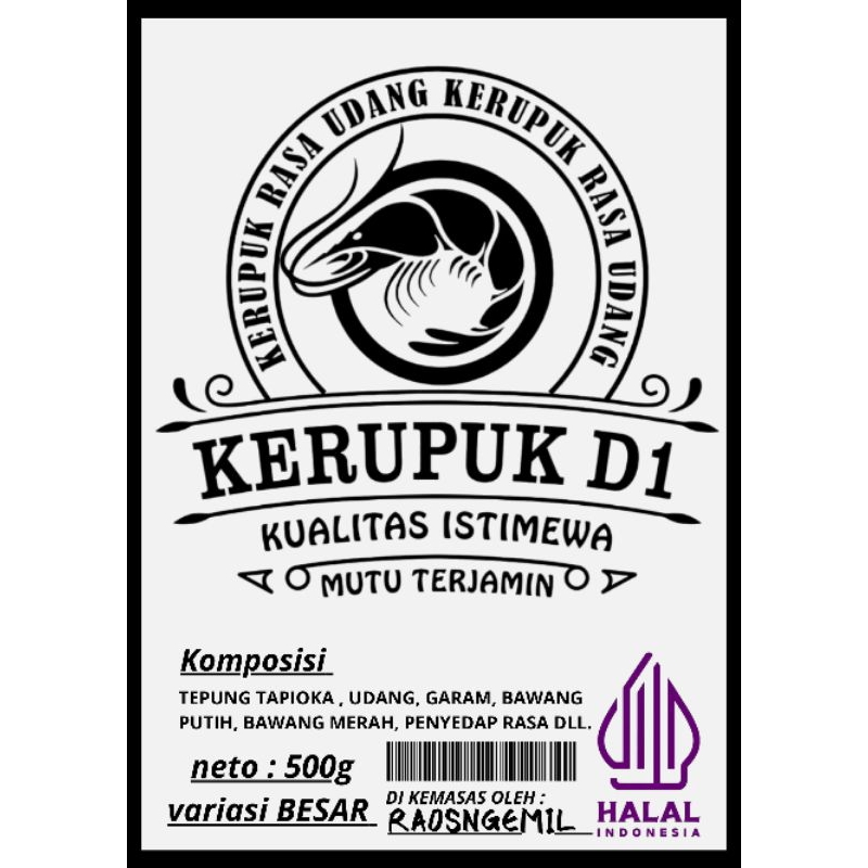 

Forcysn Kerupuk Putih Kemasan 1 Bal Rasa Udang Matang Gurih