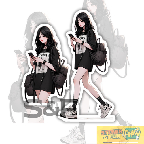 

Stiker Sticker Pack Vinyl Laminasi CUTE GIRL ANIME CUTE 10