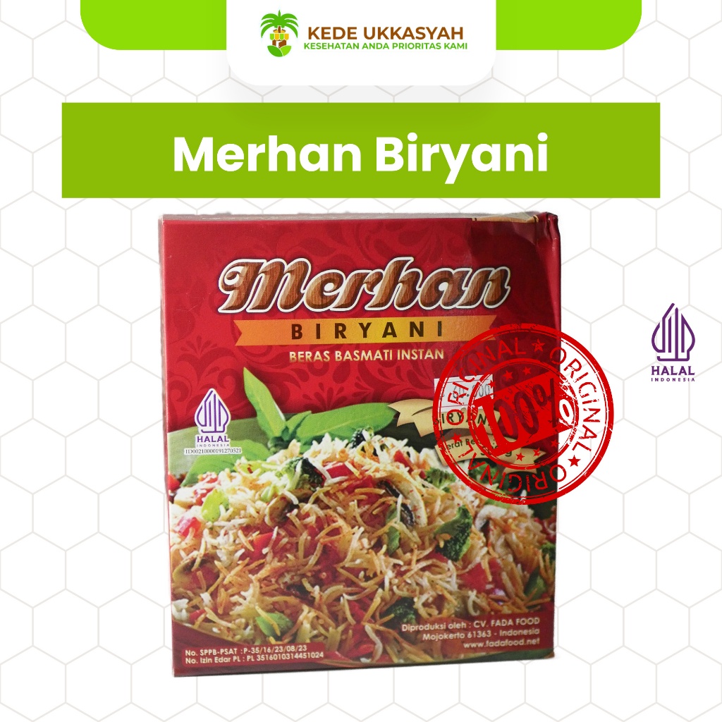 

Merhan Nasi Briyani Original 500gram - Paket beras basmati dan bumbu Briyani