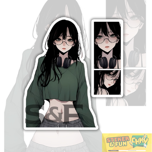 

Stiker Sticker Pack Vinyl Laminasi CUTE GIRL ANIME CUTE 38