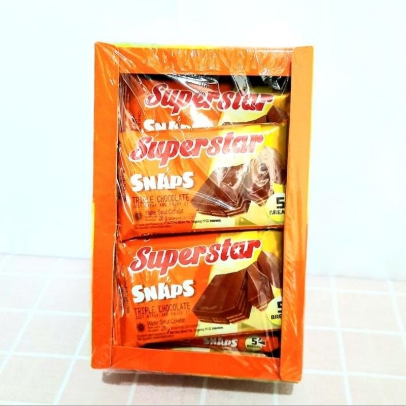 

Wafer Coklat Superstar Snaps 336gr (12 x 28gr)