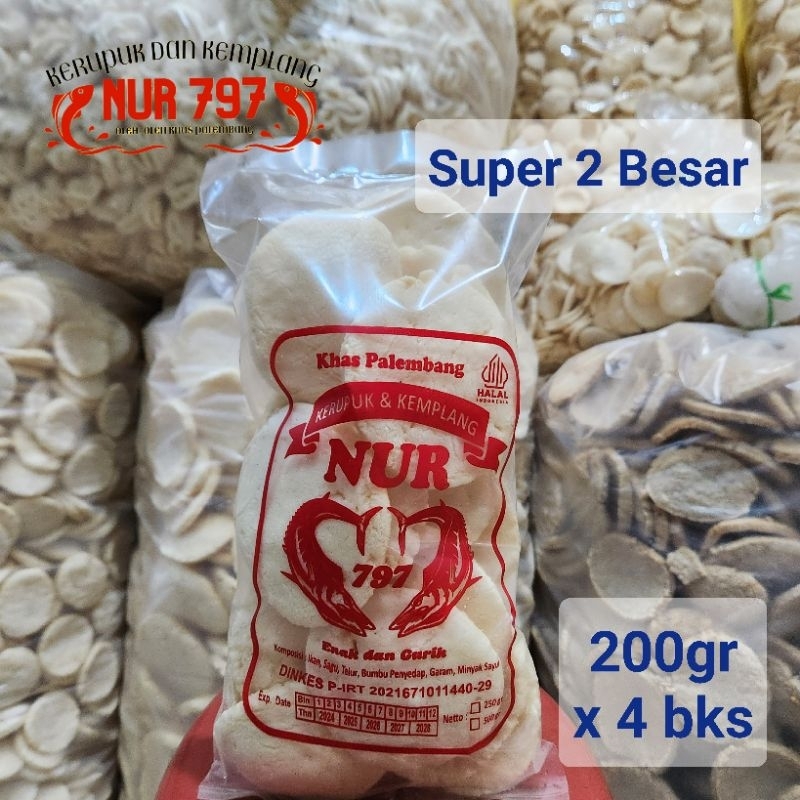 

SUPER 2 BESAR 800 gram peser ikan tenggiri kerupuk dan kemplang NUR 797 khas palembang asli