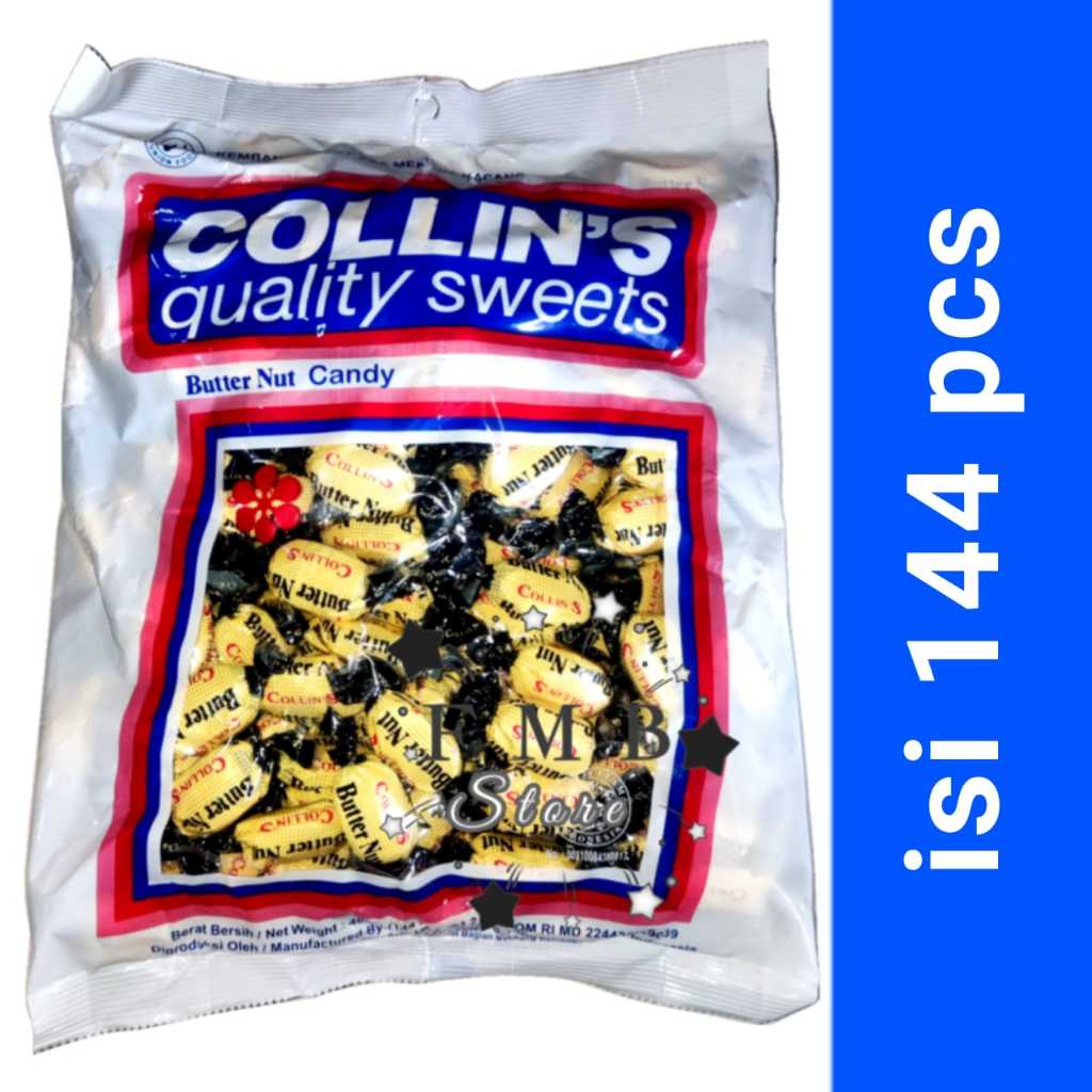 

Permen Kacang Butternut Collin's Jadul 144 Butir Reffil/460gr