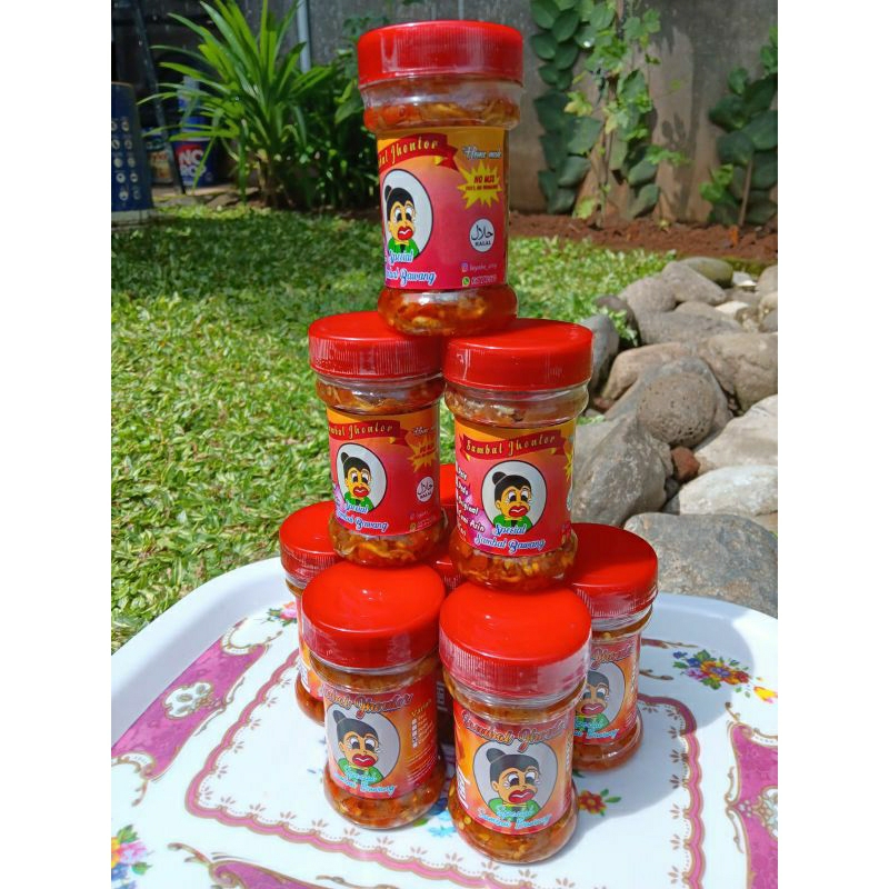 

Sambal Botol Bawang Asli Jontor varian rasa cumi dan pete