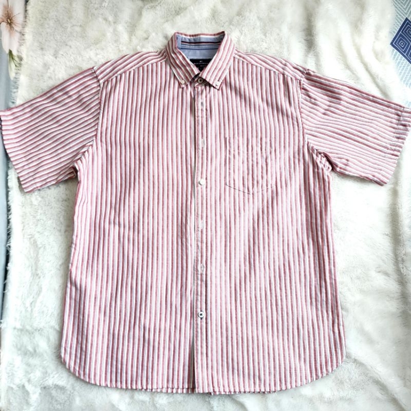 preloved Blue Harbour M&S kemeja pria garis