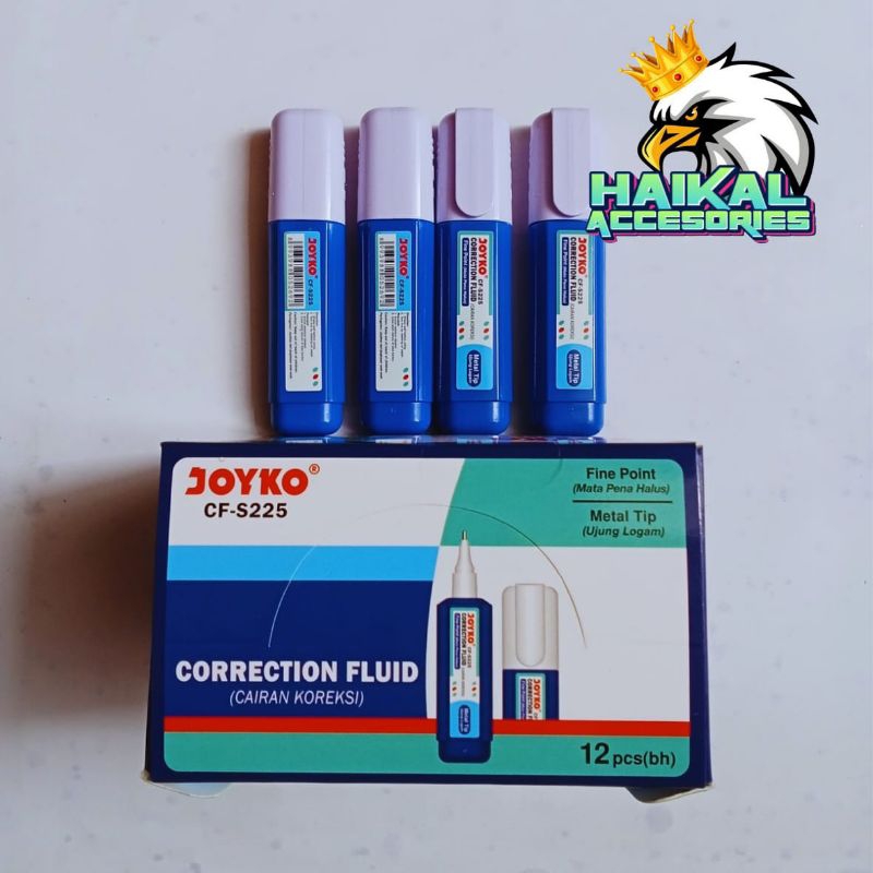 

1 Box Tipe X Joyko Correction Fluid CF-S225 Isi 12pcs