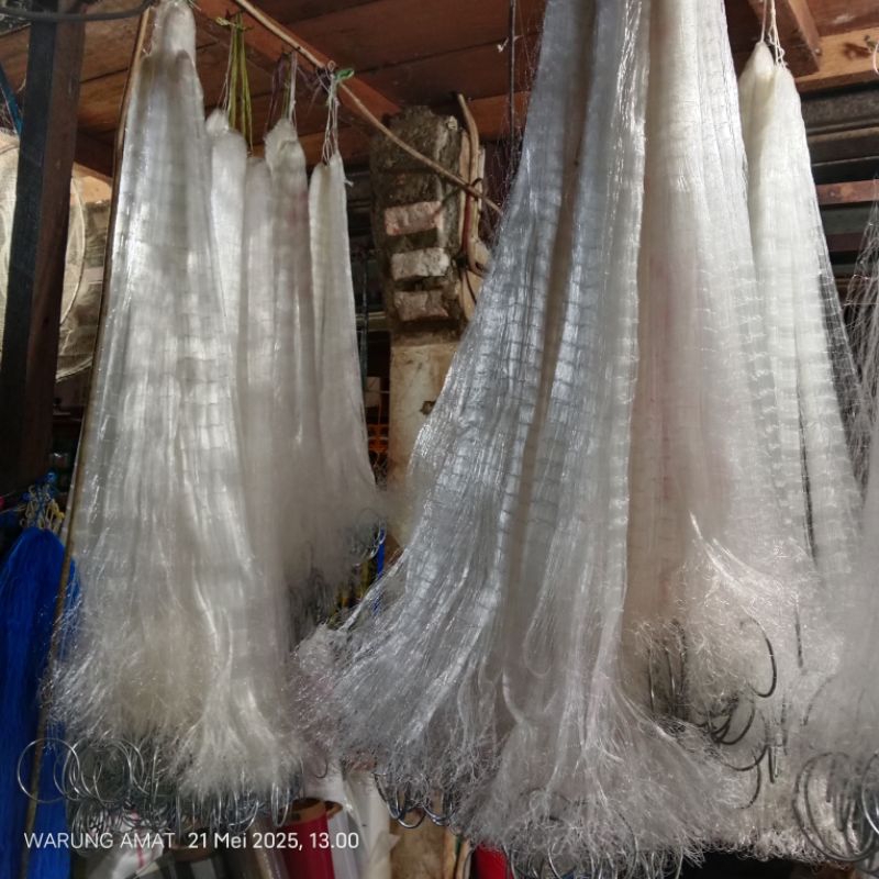 Jaring bentang ikan/Ringgi/Rengge/pukat. +10 meter. Bonus Tali